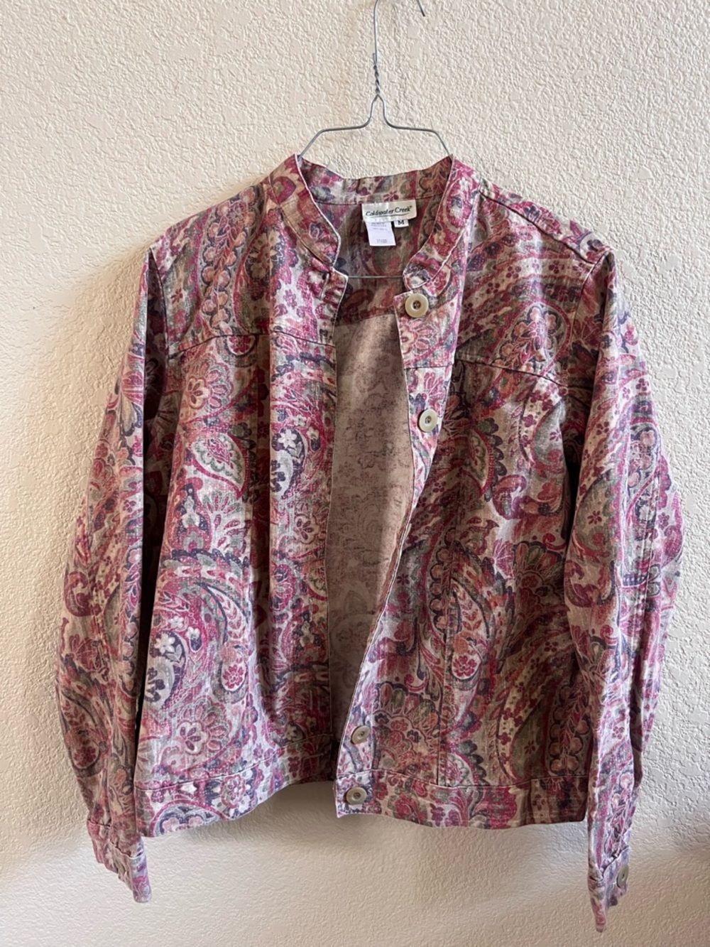 Coldwater Creek Multicolor Floral Paisley Button-Front Shirt